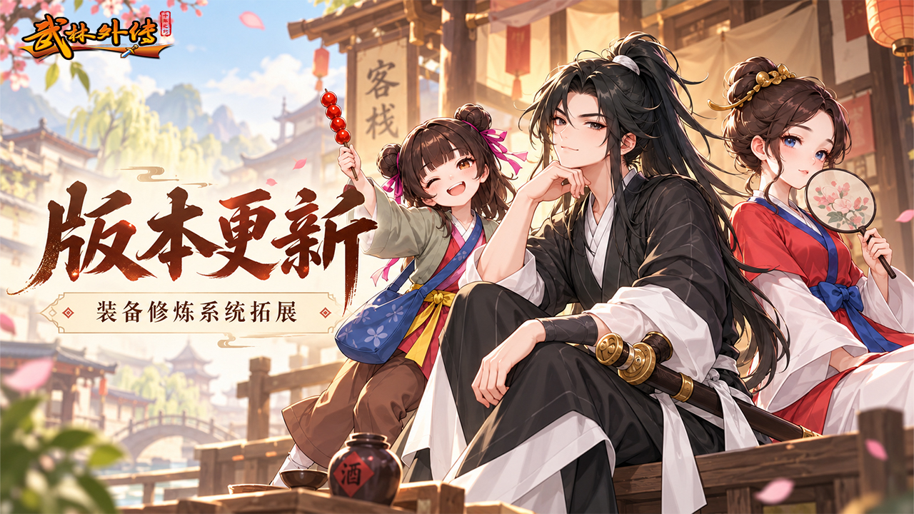 武林外传十年之约：版本更新丨装备修炼系统拓展，跨服帮派战新赛季即将开启 第1张